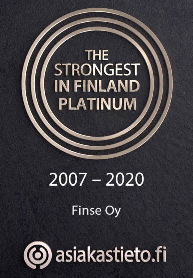 Strongest in Finland Platinum certificate to Finse
